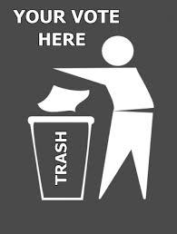 Image result for trash to vote